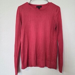 Banana Republic Silk Cashmere Red Crewneck Lightweight Sweater Size S